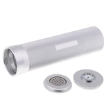 Max Aluminium Alloy Cigar Tube Case Humidor With Humidifier Hygrometer Silver