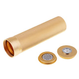 Max Aluminium Alloy Cigar Tube Case Humidor With Humidifier Hygrometer Gold