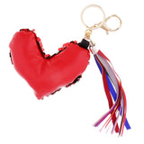 Max Crystal Handcraft Colors Paillette Pendants Handbag Key Chain Decors Red