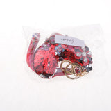Max Crystal Handcraft Colors Paillette Pendants Handbag Key Chain Decors Red