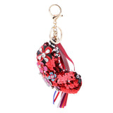 Max Crystal Handcraft Colors Paillette Pendants Handbag Key Chain Decors Red