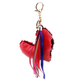 Max Crystal Handcraft Colors Paillette Pendants Handbag Key Chain Decors Red