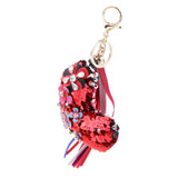 Max Crystal Handcraft Colors Paillette Pendants Handbag Key Chain Decors Red