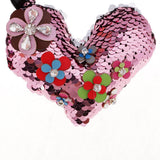 Max Crystal Handcraft Colors Paillette Pendants Handbag Key Chain Decors Pink