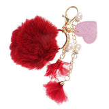 Max Fashion Fake Rabbit Fur Ball Key Chain Bag Pendants Decoration Girls Gift
