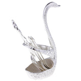 Max Swan Spoon Forks Holder Table Tableware For Coffee Fruits 3 Spoon 3 Fork