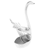 Max Swan Spoon Forks Holder Table Tableware For Coffee Fruits Six Spoon
