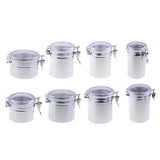 Max Stainless Steel Airtight Canister with Clear Acrylic Lid and Locking Clamp 17oz