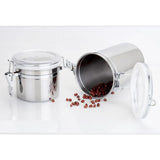 Max Stainless Steel Airtight Canister with Clear Acrylic Lid and Locking Clamp 17oz