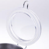 Max Stainless Steel Airtight Canister with Clear Acrylic Lid and Locking Clamp 17oz