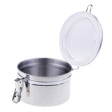Max Stainless Steel Airtight Canister with Clear Acrylic Lid and Locking Clamp 26oz