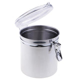 Max Stainless Steel Airtight Canister with Clear Acrylic Lid and Locking Clamp 46oz