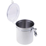 Max Stainless Steel Airtight Canister with Clear Acrylic Lid and Locking Clamp 46oz
