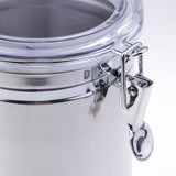 Max Stainless Steel Airtight Canister with Clear Acrylic Lid and Locking Clamp 60oz