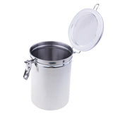 Max Stainless Steel Airtight Canister with Clear Acrylic Lid and Locking Clamp 60oz