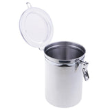 Max Stainless Steel Airtight Canister with Clear Acrylic Lid and Locking Clamp 60oz