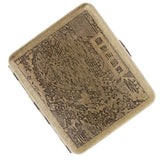 Max Men's Cigarette Case Holder with Box for 20pcs Vintage Metal Cigarette Box F