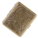 Max Men's Cigarette Case Holder with Box for 20pcs Vintage Metal Cigarette Box F