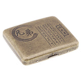 Max Men's Cigarette Case Holder with Box for 20pcs Vintage Metal Cigarette Box I