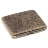 Max Men's Cigarette Case Holder with Box for 20pcs Vintage Metal Cigarette Box J