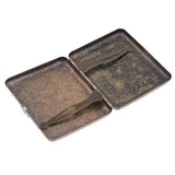 Max Men's Cigarette Case Holder with Box for 20pcs Vintage Metal Cigarette Box J
