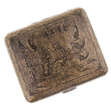 Max Men's Cigarette Case Holder with Box for 20pcs Vintage Metal Cigarette Box J
