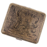 Max Men's Cigarette Case Holder with Box for 20pcs Vintage Metal Cigarette Box J