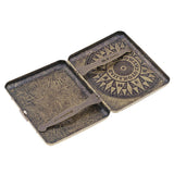 Max Men's Cigarette Case Holder with Box for 20pcs Vintage Metal Cigarette Box O