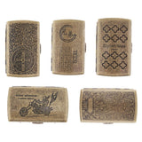 Maxbell Metal Cigarette Case Vintage Stash Box 20Pcs Tobacco Storage Case A