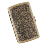 Maxbell Metal Cigarette Case Vintage Stash Box 20Pcs Tobacco Storage Case A