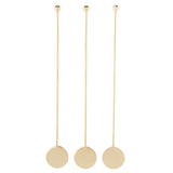 Max Stainless Steel Coffee Beverage Stirrer Cocktail Swizzle Sticks  Gold