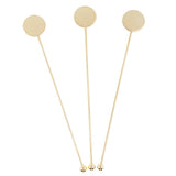 Max Stainless Steel Coffee Beverage Stirrer Cocktail Swizzle Sticks  Gold