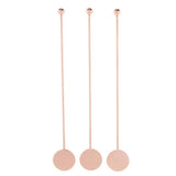 Max Stainless Steel Coffee Beverage Stirrer Cocktail Swizzle Sticks  copper