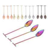 Max Stainless Steel Cocktail Swizzle Sticks Coffee Spoon Bar Tools Silver