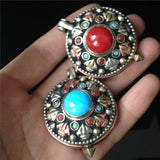 Max Turquoise Gaudencio Antique Vintage Necklace Pendant Jewelry Accessory Blue