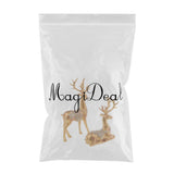 Max Creative Home Decoration Resin Couples Elk Deer Miniatures Figurine Model Gold