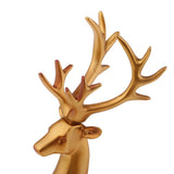 Max Creative Home Decoration Resin Couples Elk Deer Miniatures Figurine Model Gold