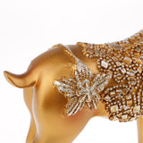 Max Creative Home Decoration Resin Couples Elk Deer Miniatures Figurine Model Gold