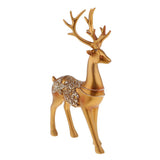 Max Creative Home Decoration Resin Couples Elk Deer Miniatures Figurine Model Gold