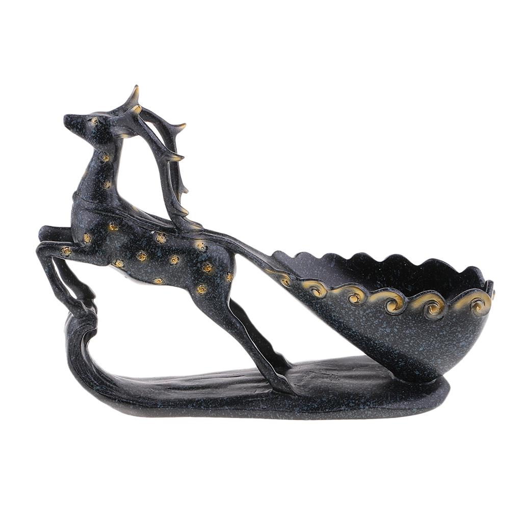 Maxbell European Style Red Wine Holder Wine Rack Deer Figurine Model Resin Shelf
