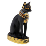 Max Resin Egyptian Cat Goddess Bast Bastet Statue Sculpture Home Decoration Black