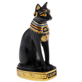Max Resin Egyptian Cat Goddess Bast Bastet Statue Sculpture Home Decoration Black