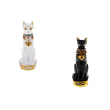 Max Resin Egyptian Cat Goddess Bast Bastet Statue Art Craft Home Decoration Black