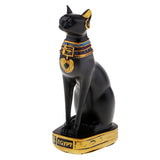 Max Resin Egyptian Cat Goddess Bast Bastet Statue Art Craft Home Decoration Black