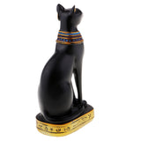 Max Resin Egyptian Cat Goddess Bast Bastet Statue Art Craft Home Decoration Black