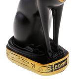 Max Resin Egyptian Cat Goddess Bast Bastet Statue Art Craft Home Decoration Black