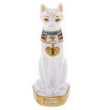 Max Resin Egyptian Cat Goddess Bast Bastet Statue Art Craft Home Decoration White