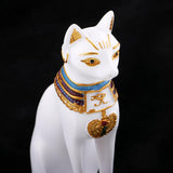 Max Resin Egyptian Cat Goddess Bast Bastet Statue Art Craft Home Decoration White