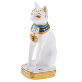 Max Resin Egyptian Cat Goddess Bast Bastet Statue Art Craft Home Decoration White