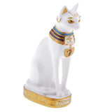 Max Resin Egyptian Cat Goddess Bast Bastet Statue Art Craft Home Decoration White